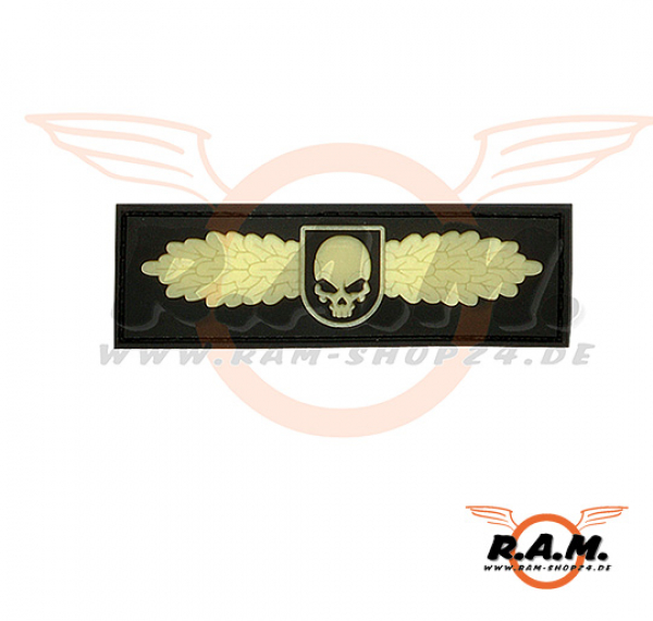 SOF Skull Badge Rubber Patch Glow in the Dark (JTG)