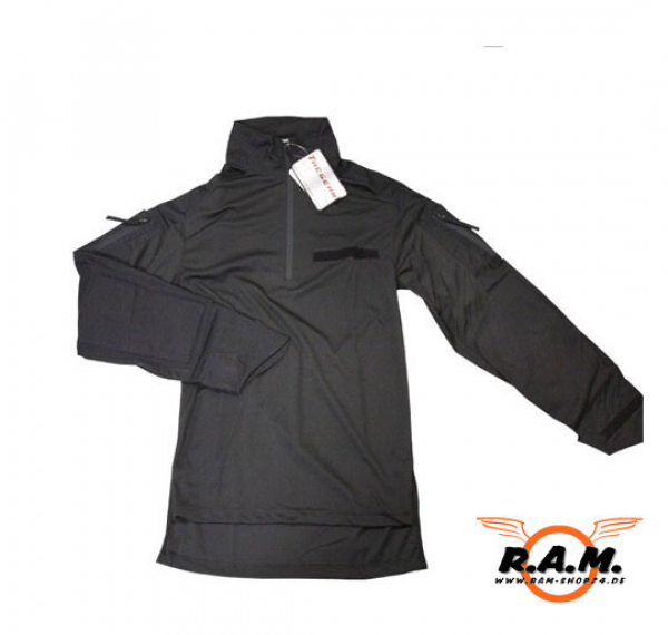 TacGear Combat Shirt schwarz Gr. XXL AUSLAUF!