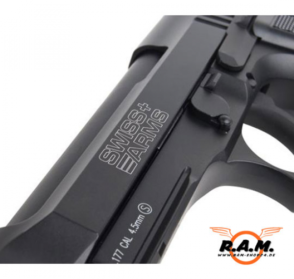 Swiss Arms P92 BlowBack CO2 cal. 4.5mm BB (.177), schwarz