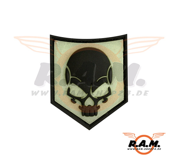 SOF Skull Rubber Patch Black Ghost (JTG)