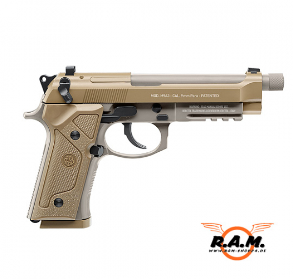 Softairpistole Beretta Mod. M9A3 FM (Vollmetall) cal. 6mm BB, FDE