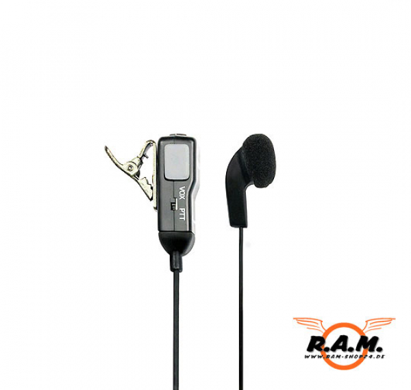 MA 28-L,Clip-Mikrofon mit Ohrhörer mit 90 Grad (L Type) Stecker