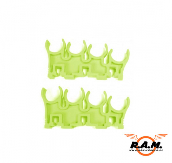 CAM870 Shell Clips Set für bis zu 8 Hülsen für Caddy System in grün