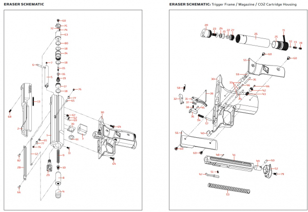 Kingman Eraser / Chaser Ersatzteil Nr. KTP0066 Trigger Frame Screw