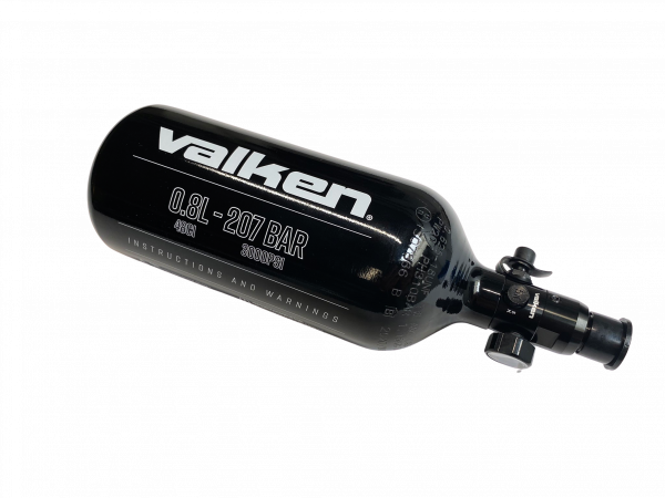 VALKEN - 207 bar/ 3000 PSI / 0,8 Liter  48CI HP Flasche inkl. Regulator