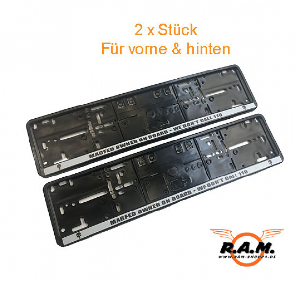 Kennzeichenhalter Set vorne & hinten WE DON'T CALL 110