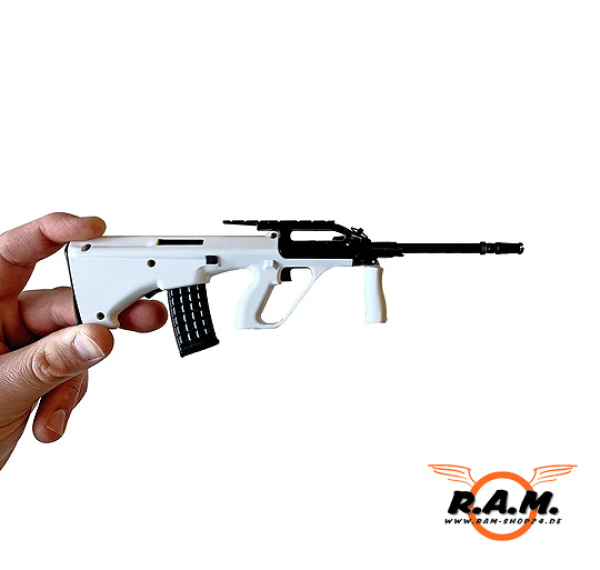 GOATGUNS - Miniatur Sturmgewehr Bullpup "AUG", white