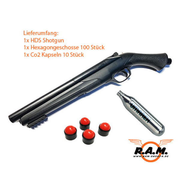 HDS 68 Shotgun Set inkl. 10x Co2 Kapseln & Munition