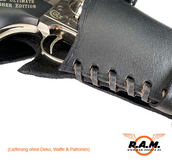 Revolverholster "Single" Größe L-XL Colt SAA Echtleder schwarz