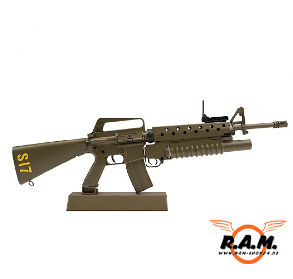 GOATGUNS Modell M16 with M203 Grenadier Model - Green (S-17) (Set)