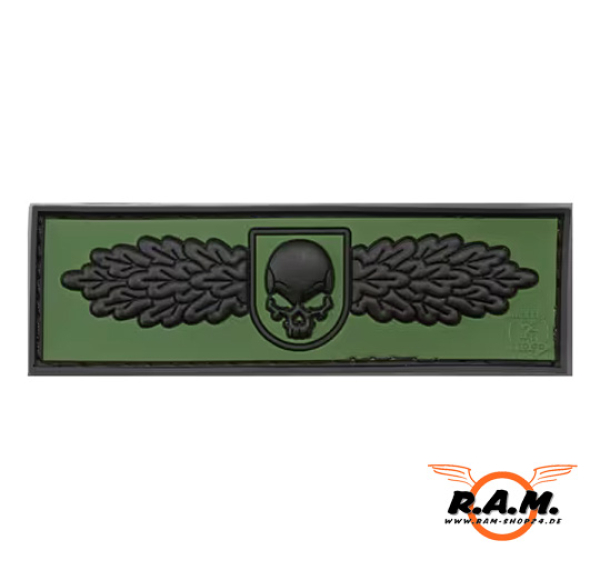 SOF Skull Badge Rubber Patch, Forest (JTG)