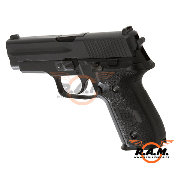 Softairpistole P228 Full Metal GBB, schwarz