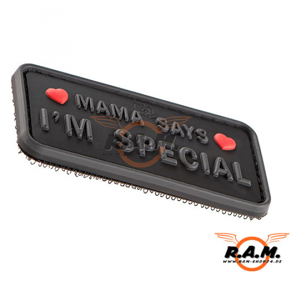 3D Patch - "Mama says i´m special" - schwarz